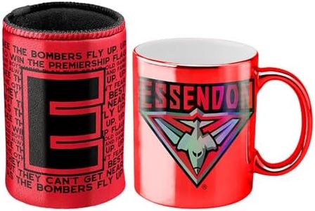 Essendon Bombers AFL Metallic Mug and Can Cooler Gift Set