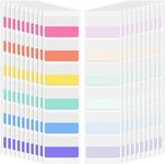 240PCS Sticky Index Tabs, Colored Strip Page Markers, Writable and Repositionable File Tabs Flags for Pages, Reading Notes, Classify Files, 12 Colors(1.8x1 inch)