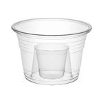 CHEF ROYALE 50x Jager Bomb Shot Glasses - Disposable Plastic Shot Glasses - 25ml Resuable Plastic Cups - CE Marked Clear Disposable Shot Glasses - Ideal for All Events- Pack of 50