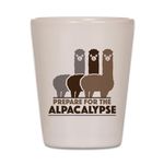 CafePress Prepare for The Alpacalypse Unique and Funny Shot Glass