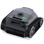 Pondee X5 Pool Vacuum Robot Wall and Waterline Cleaning, Intelligent Route Planning, Ideal for Inground Pools Up to 3,229 Sq. Ft, Cordless Pool Cleaner Robot Brushless Motor, 180 mins runtime, Gray