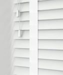 Caecus Real Wood Venetian Blinds Tape finish - Easy Fit Home Office - 90cm x 120cm - White