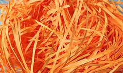 Kuber Selection 80 Grams Mango Yellow Crinkle Confetti Shredded Shreds Grass Paper for Tissue Paper Gift Wrapping,Craft DIY, Basket Packaging Filling, Decoration 80 Grams (Orange)