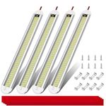 EASYIVY 12V Interior LED Light Bar, Ultrathin 120 LED Van Interior Light Kits with ON/OFF Switch, 6500K 12V LED Universal Strip Light for RV Car Camper Bus Caravan Boat Motorhome Kitchen, 4-Pack