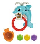 VTech Scoop & Score Dolphin, Interactive Bath Toy for 1 Year Olds, Bath Toy with Hoop & Balls, Lights & Music, Bath Time Gift for Babies & Toddlers 1, 2, 3 years +, English version
