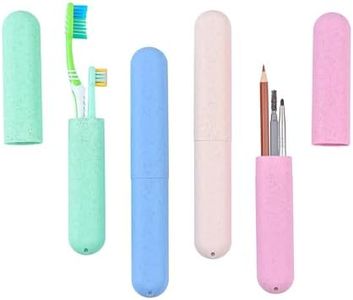 Muslih 4 Pack Toothbrush Travel Case, Travel Toothbrush Holder with Ventilation Holes, for Travel, Home, Business, School, Camping
