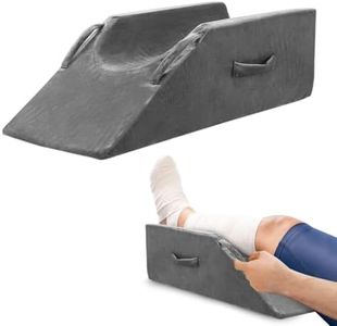 Leg Support and Elevation Pillow Foam U-Shape Foot Ankle Wedge Pillow with Handles Leg Swelling Relief and Knee Surgery Recovery Washable Velvet Cover