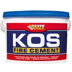 Everbuild KOS Fire Cement – Ready to Use – Resistant to Temperatures Up To 1250˚C – Buff – 6kg