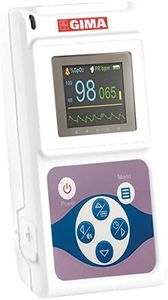 GIMA SATURIMETRO OXY 50 Pulsoximetro da Dito, Portatile, Professionale, Rileva Saturazione e Battito in Continuo, 2 pile AAA incluse, Display 1.8’’ a Colori, Cavo USB e Software, Allarmi Regolabili