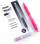 Pentel Wow! Sliding Sleeve Mechanical Pencil, Writing, Drawing, School Supply, Pre-loaded with Super Hi-Polymer Lead, 0.7mm Medium Point, Pink Barrel, AL407P, Box of 12