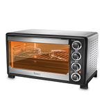 Warmex Mom's Bliss 35 Liters Oven Toaster Griller, Bake, Broil, Toast, Convection, Rotisserie & Glass Door Window with Variable Heating Mode (Black - MB35L, 1600 Watt)