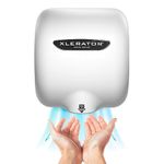 XLERATOR XL-BW Automatic High Speed Hand Dryer with White Thermoset (BMC) Cover and 1.1 Noise Reduction Nozzle, 12.5 A, 110/120 V