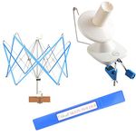 Yarn Winder and Yarn Swift Set - Hand-Operated Yarn Ball Winder & Durable Yarn Swift with Skein Holder - Essential Crochet Tools & Accessories for Yarn Cakes - Perfect Yarn Roller for Crocheting