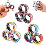 9Pcs Magnetic Ring Fidget Toys, Col