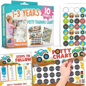 Truck Potty Training Chart for Toddlers Boys - Potty Chart for Boys with Stickers, Sticker Chart for Kids Potty Training Chart for Toddlers Boys, Potty Sticker Chart for Toddlers Boy, Potty Rewards