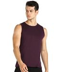 Rock Paper Scissors Men Vest Cotton Workout Wear Gym Vest Wine