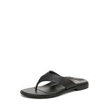 Vionic Women's Citrine Agave Vio-Motion Insole Toe-Post Sandal- Supportive Flat Dressy Sandals That Includes an Orthotic Insole and Cushioned Outsole for Arch Support, Medium and Wide Fit, Sizes 5-11, Black Leather, 6
