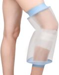 VALLEYWIND Knee Cast Cover for Shower Waterproof Knee Cover for Shower after Surgery Reusable Knee Shower Protector after Surgery for Knee Replacement Surgery, Wound, Burns, Bandage