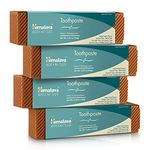 Himalaya Botanique Neem and Pomegranate Toothpaste, Natural, Fluoride Free, Saccharin Free, SLS Free & Gluten Free, Vegan, 150 g (5.29 oz), 4 Pack