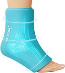 Ankle Ice Pack Wrap for Injuries, Reusable Foot Ice Pack Wrap for Sprained Ankle Injuries, Cold Compression Therapy for Achilles Tendonitis, Plantar Fasciitis Relief, Swelling, Pain Relief (Blue)