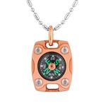 Mecarmy Pocket Keychain Compass, Hiking Survival Compass, Mini Compass Pendant Present for Teenage Boys Graduation Women Men (Copper)