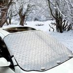 iZoeL Windshield Magnetic Snow Cover Winter Windscreen Protector Frost Ice Guard Full Protection Car Cover (Standard Car L Size 147 * 116cm)