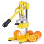 CO-Z Hand Press Juicer Machine, Manual Orange Juicer and Professional Citrus Juicer for Orange Juice Pom Lime Lemon Juice, Commercial Lemon Squeezer and Orange Crusher, Easy to Clean, Yellow