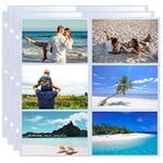 20 Pack 4x6" Photo Album Refill Pages 12x12 for 3 Ring Binder Album, Ultra-Clear Photo Sleeves Holding 240 Pictures, Double-Sided 6 Pockets Photo Pages , Photo Sheet Protector for Photos and Postcards