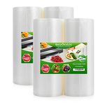 SurpOxyLoc 4 Pack 8x50 Vacuum Sealer Bags Rolls for Food Saver,Seal a Meal,Plus Other Machine,BPA Free,Puncture Prevention,Great for Sous Vide Cooking