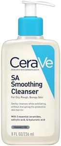 CeraVe SA Smoothing Cleanser For Dry, Rough, Bumpy and Acne-Prone Skin, contains Salicylic Acid with no harsh microbeads, Dermatologist Recommended Face wash (236ml)