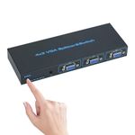 Suckoo VGA Video Switcher Splitter 4 in 3 out 3 in 3 out with IR Bidirectional Interconvertible HD Video Sharer 4 Port Computer Host External VGA TV Monitor Projector Selector Switcher Box 1080P