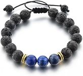 Mystiqs Kids Adjustable Lava Rock Beaded Stone Bracelet Essential Oil Diffuser for Aromatherapy Ideal for Anti-Stress or Anti-Anxiety Ages 10-19