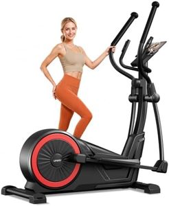 Elliptical Exercise Machine with 15.5" Stride & Heart Rate Grips, Silent Magnetic Elliptical Trainer for Home with 16 Levels Resistance and LCD Monitor
