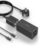 Baseus USB C Charger 100W, 4-Port GaN6 Foldable Wall Charger Compact Fast Charging Block Power Adapter for MacBook, Google Pixelbook, ThinkPad, Dell XPS, iPad, Galaxy S23, iPhone 15/Pro, Steam Deck