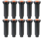 Rain Bird 1800 Series Pop-Up Sprinklers 10 Pack - Nozzles NOT Included - RainBird 4" 1804 Model pop up Irrigation Sprinkler for Lawn, Yard, Garden, Planter beds