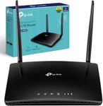 TP-Link AC750 Dual Band 4G LTE Router, SIM Slot Unlocked, WAN/LAN port, Removable Wi-Fi Antennas, Compatible with FDD-LTE and TDD-LTE, No Configuration Required, UK Plug, Black (Archer MR200)