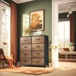 DWVO 8-Drawer Fabric Dresser, Furniture Storage Tower Cabinet, Organizer for Bedroom, Living Room, Hallway, Closet