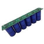 Uadme Super Farad Capacitor, 6Pcs/set 16V 83F Farad Capacitors Module Low ESR Capacitor Single Row Electrolytic Ultracapacitor with Protection Board for Car Electronic Component