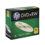 HP DVD+RW 4.7GB 4X 10Pack Rewritable Slim Case