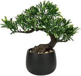 Briful Artificial Bonsai Tree Juniper Faux Plants Indoor Fake Plants Decor with Ceramic Pots for Home Table Office Desk Bathroom Shelf Bedroom Living Room Farmhouse Decorations