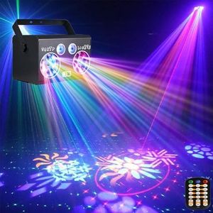 BORICALAT All in One Disco Lights Party Stage Lights,DMX512, Sound Activated, DJ Strobe Lights for Karaoke Christmas, Events,Wedding Decor,Happy Birthday Parties