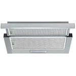 Cookology TEL605SS Integrated Built In Telescopic Canopy Cooker hood 60cm, Twin Motor Recirculating Extractor Fan with LED Light,2 Speed 440m/3 per hour - in Stainless Steel