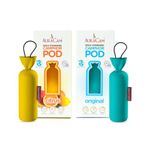 AuraCam Gold Standard Camphor Pods (1 Original + 1 Citrus) - Pack of 2 - Organic Camphor Cone Air freshener For Room, Car, Bathroom, Office & Toilet | Long-Lasting Camphor pods