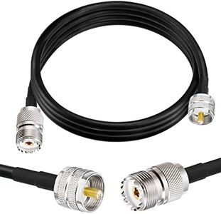 Superbat PL-259 UHF CB Coax Cable 10ft CB Antenna Cable RG8X Coaxial Cable PL259 to SO239 Jumper for Marine VHF Ham Radio Antenna Shack Duplexer Tuner Dummy Load SWR Meter etc.