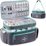 BAGSFY Travel Medicine Bag Organizer-Medicine Organizer Storage-Pill Bottle Organizer Storage-Medication Organizer for Home-Medicine Kit-Travel First Aid Kit Bags Empty-Travel Emergency Kit(Bag Only)