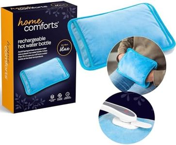 Rechargeable Electric Hot Water Bottle Bed Hand Warmer Massaging Heat Pad Pain Relief Blue 26×18cm