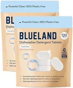 BLUELAND 100% Plastic-Free Dishwasher Detergent Tablets