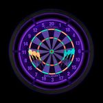 EastPoint Sports EastPoint Blacklight Dartboard - Official Size Bristle Dartboard with Glowing Segments and Dart Flights
