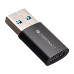 ZEBRONICS CTA1 USB Type C to Type A Converter, USB 3.0, High-Speed Data Transfer, Backward Compatibility, Plug and Play, for Laptops | PC | Compatible Devices