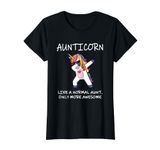 Womens Aunticorn T-Shirt I Awesome Aunt Unicorn I Family Shi